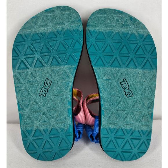 TEVA UNISEX-CHILD ORIGINAL UNIVERSAL STRAP SANDAL MULTI COLOR BLOCK KIDS SIZE 11 - Picture 6 of 9
